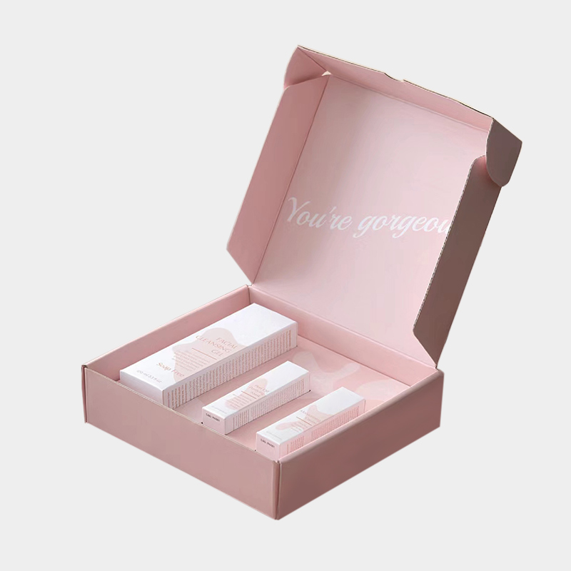 shipping box with skincare