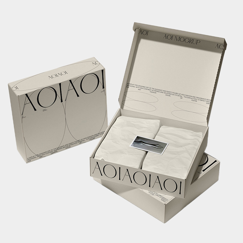 shipping box with clothes