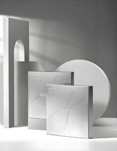 Gold and silver card boxes