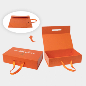 Custom Orange magnetic folding box